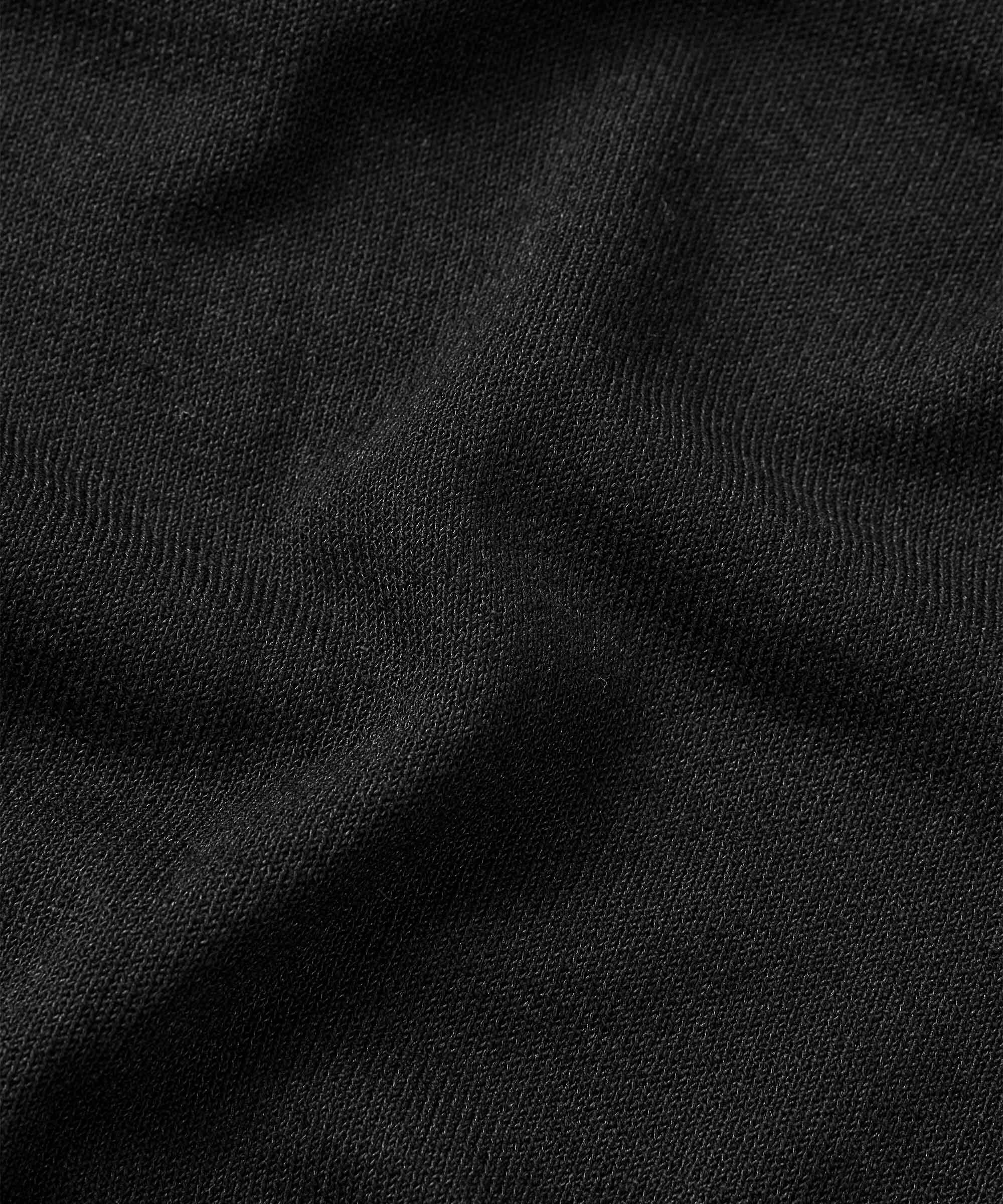 kurz&auml;rmliges Jerseykleid mit femininen Falten, Black