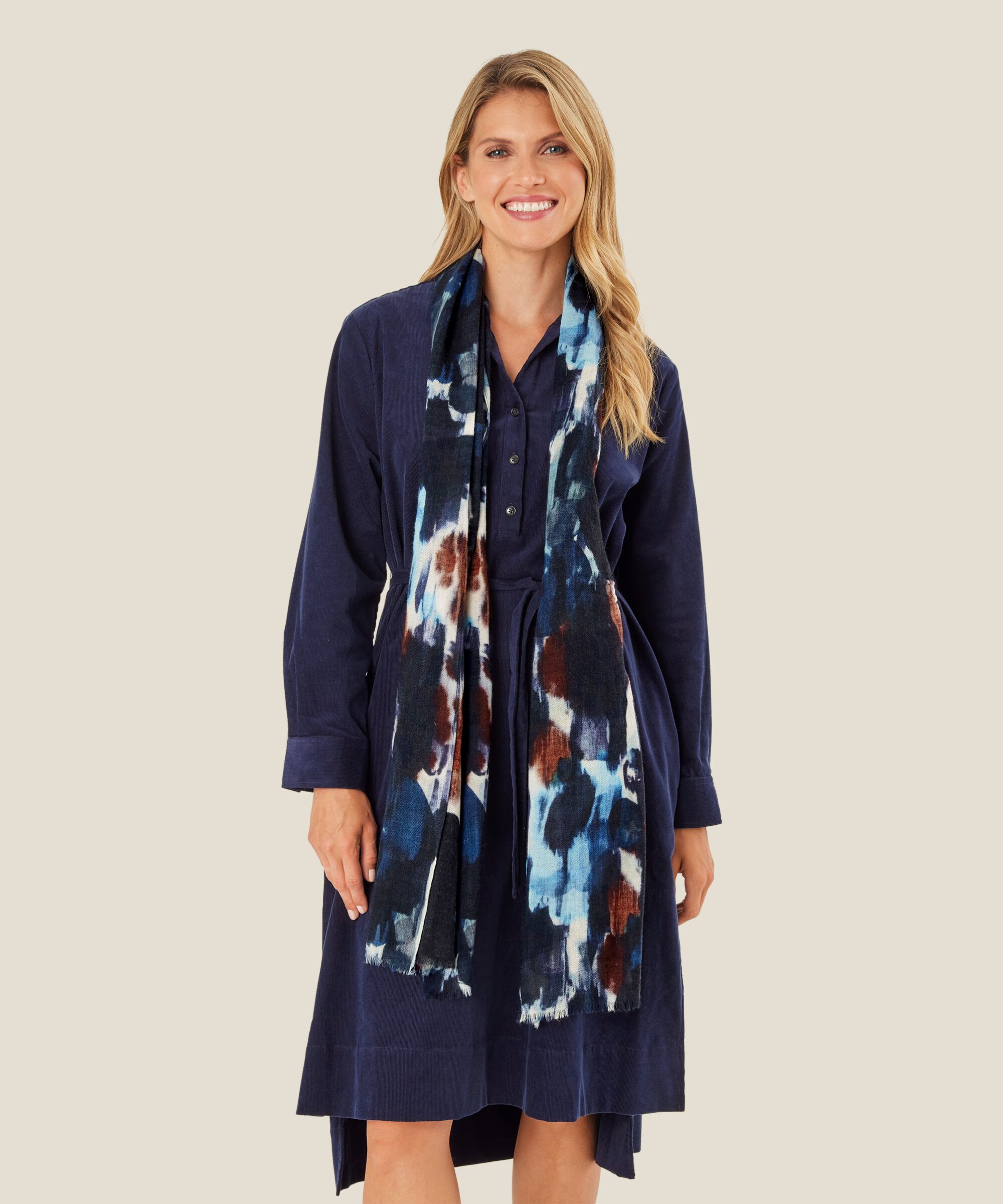 Weicher Schal aus Wolle, Maritime Blue