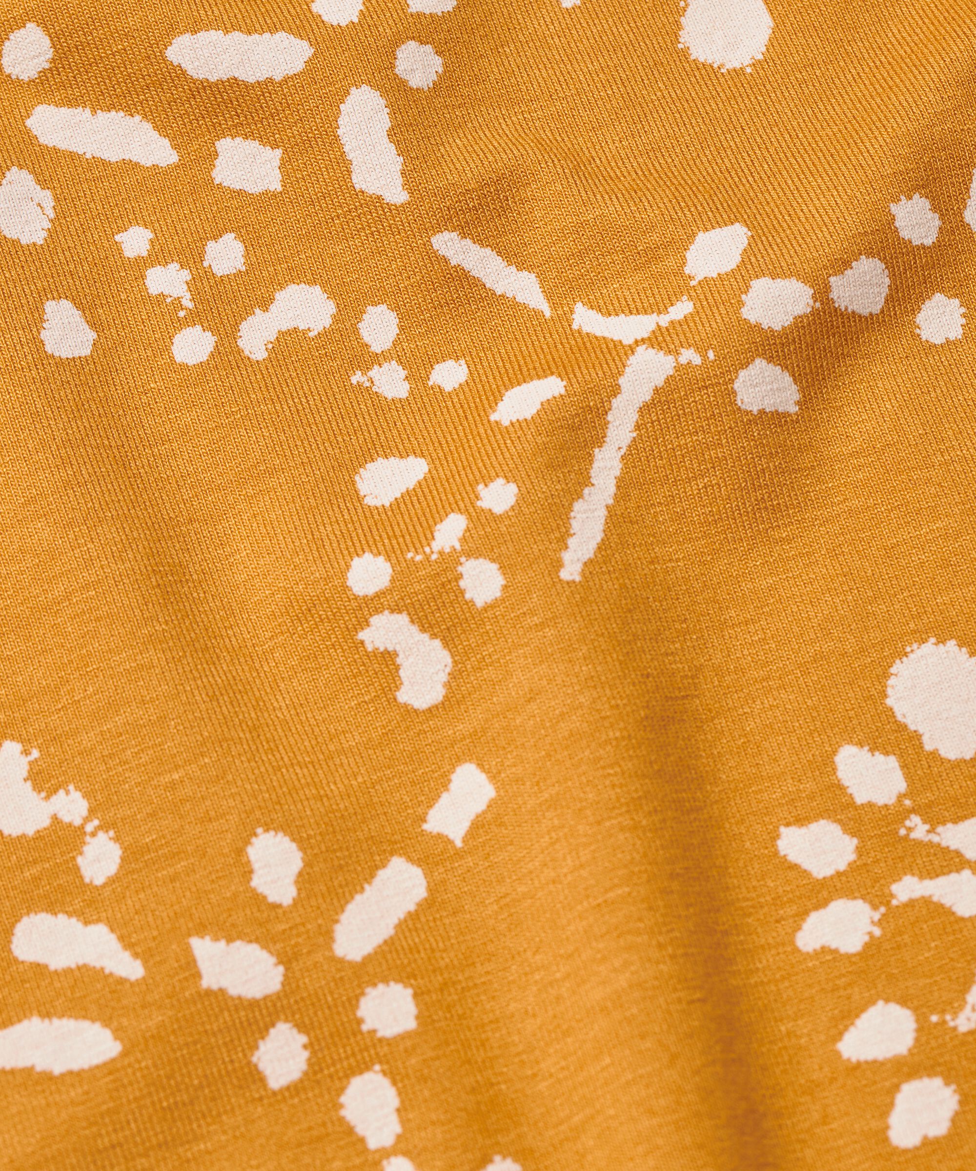 gemustertes Jerseykleid mit Rundhalsausschnitt, Inca Gold