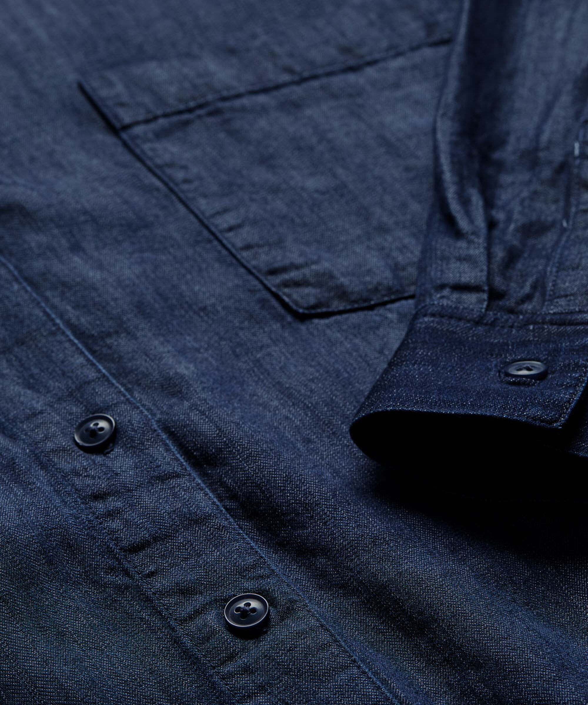 INGA HEMDBLUSE, Dark Denim
