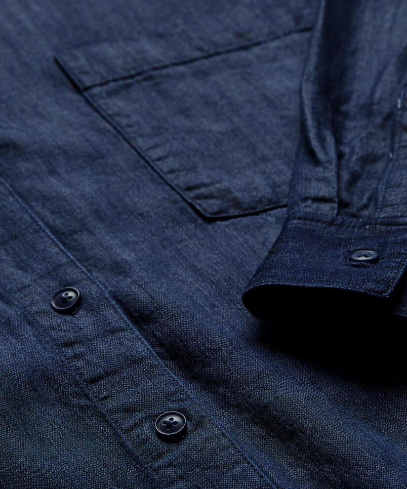INGA HEMDBLUSE, Dark Denim