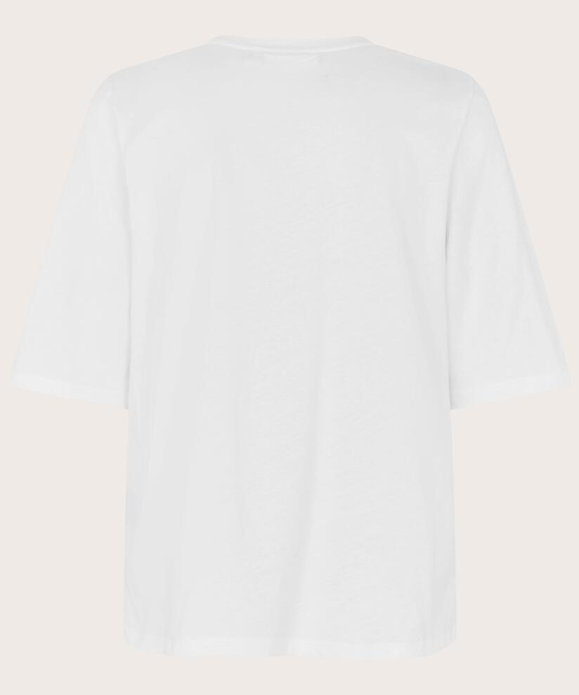T-Shirt mit Rundhals und 1/2 Ärmeln, White