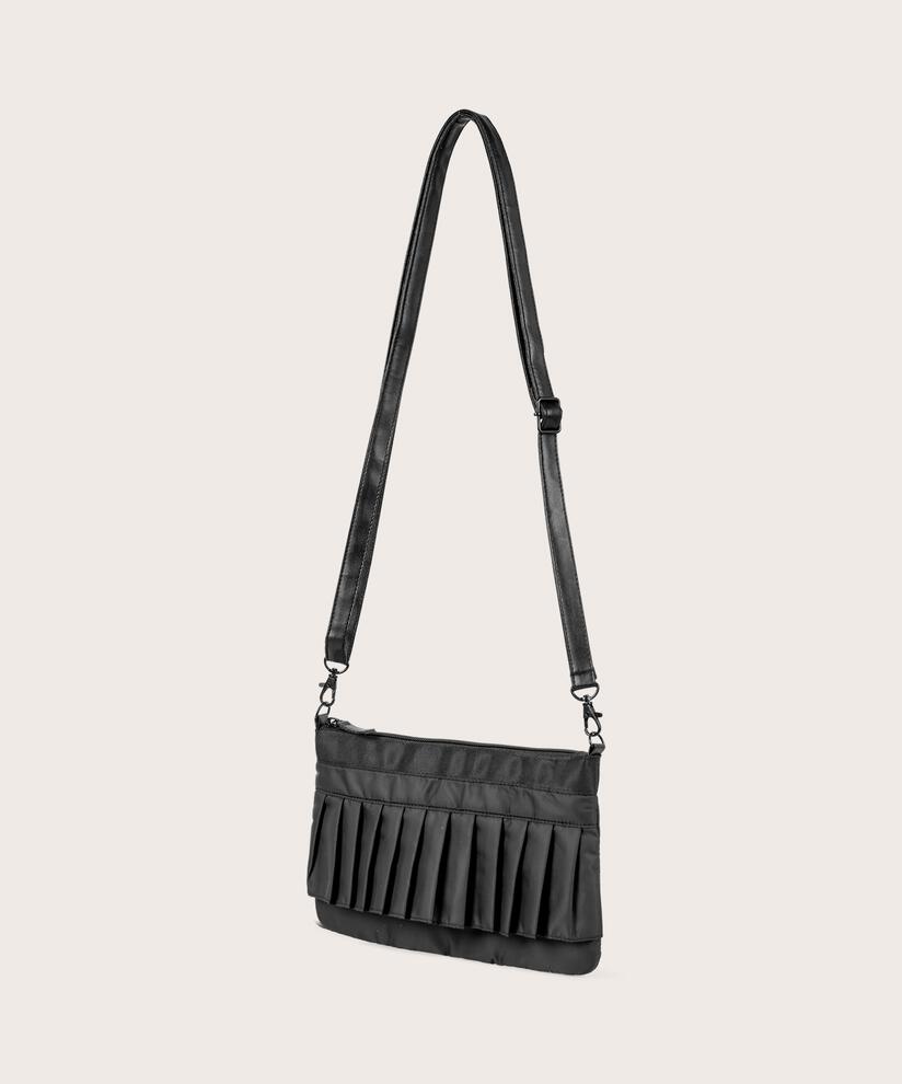 Nylontasche mit Rüschen, Black