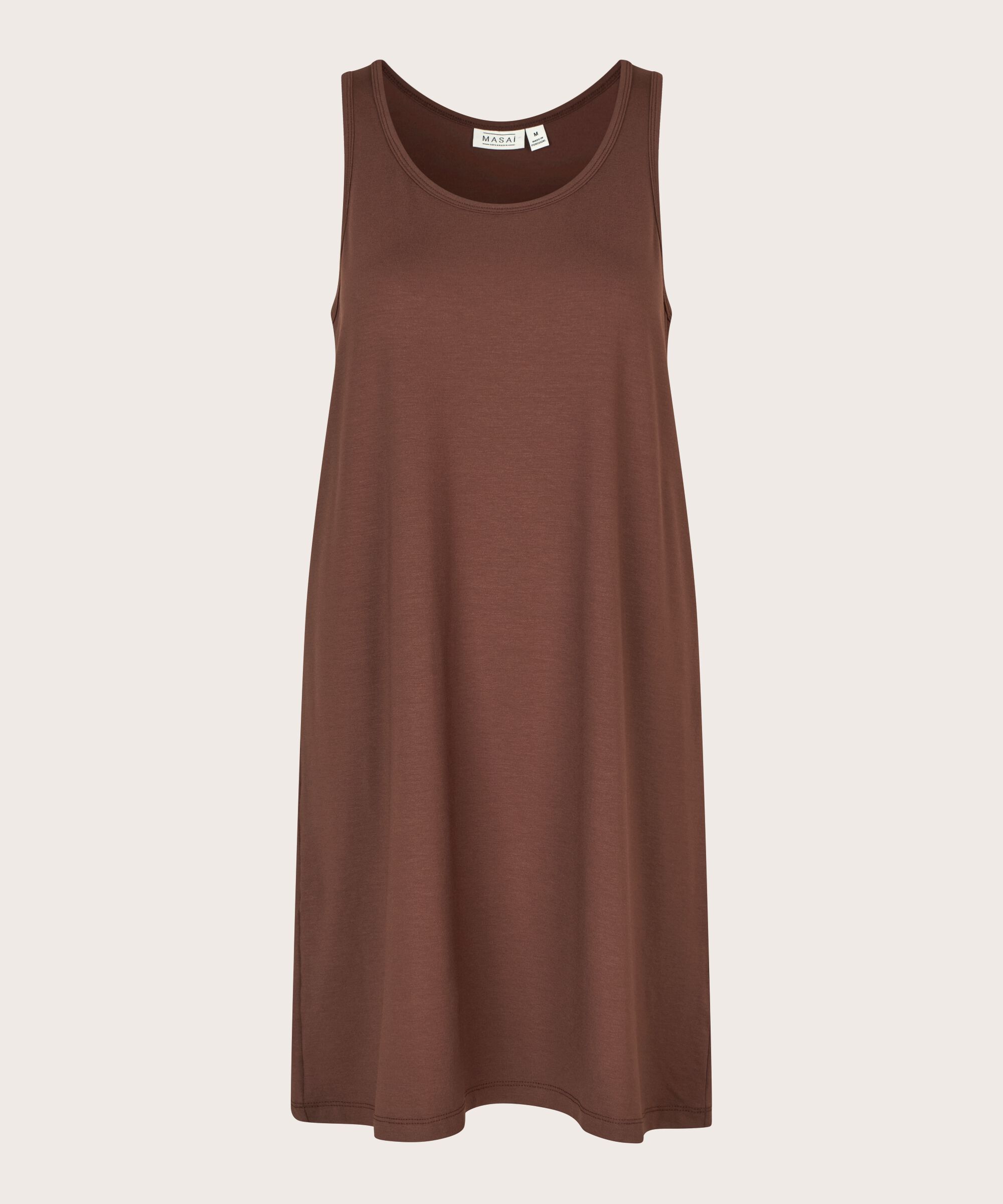 Unterkleid aus Jersey mit Rundhalsausschnitt, Chestnut
