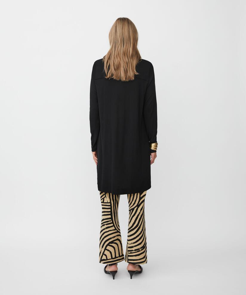 Jersey-Shirt mit langen Ärmeln, Black