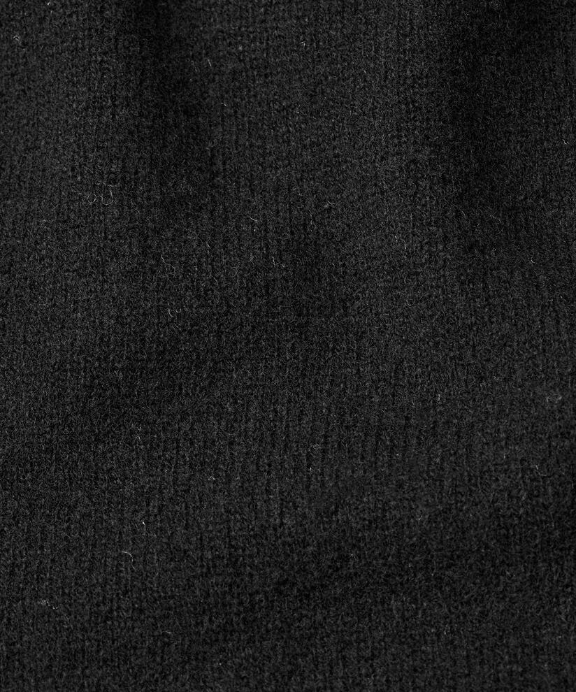 gestricktes Wollkleid mit 1/2 Ärmeln, Black