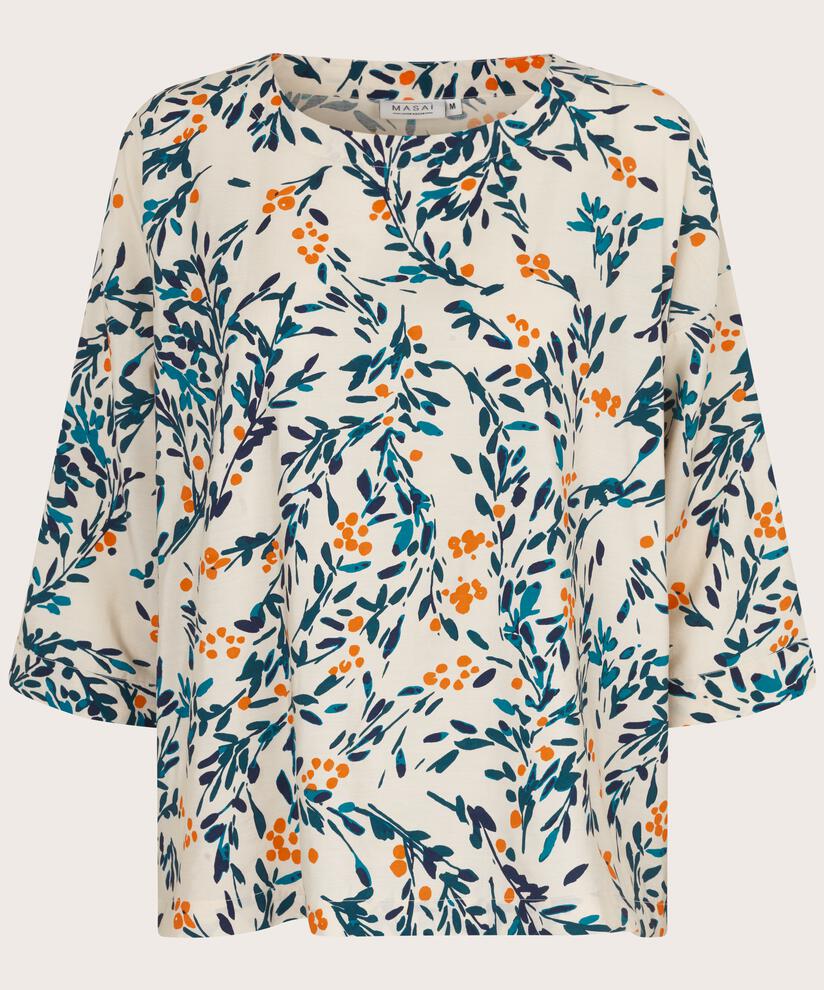 Viskosebluse Mit 3/4 Ärmeln, Russ Orange