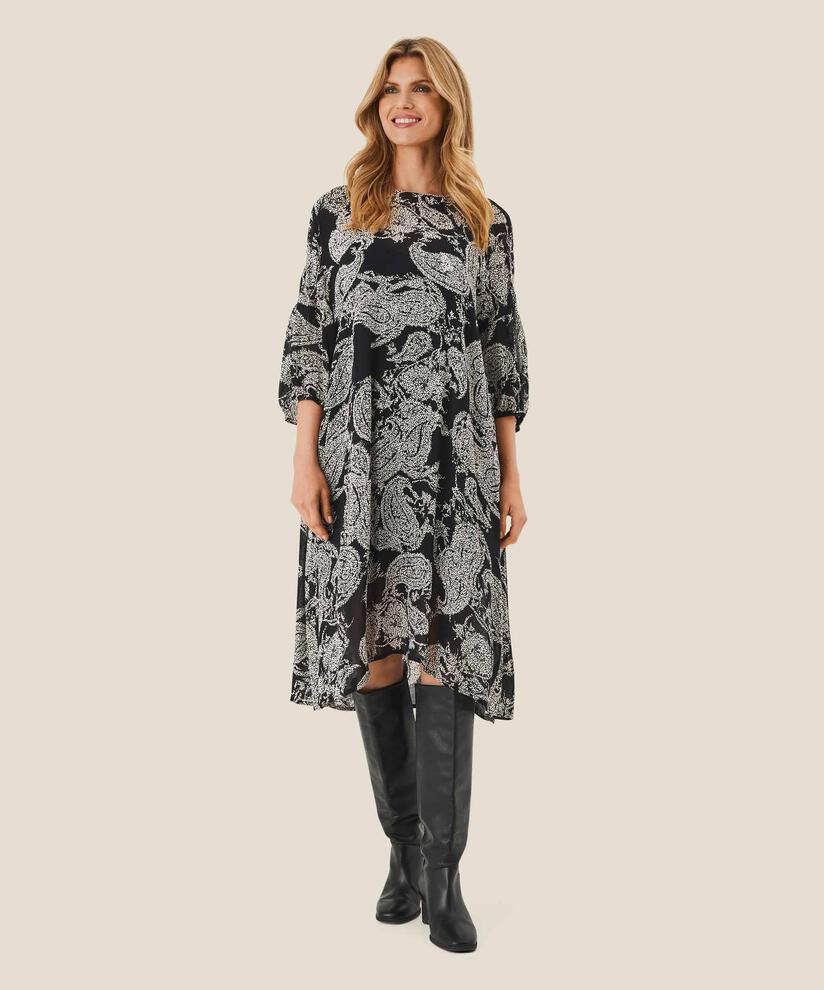 Kleid aus helltransparenter Viskose, Black