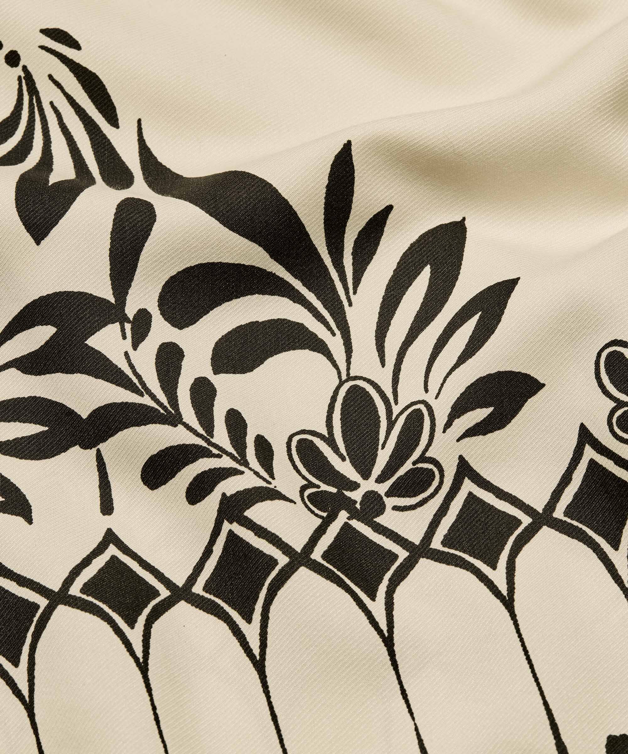 Viskose-Tunika mit Muster und 3/4-&Auml;rmeln, Black