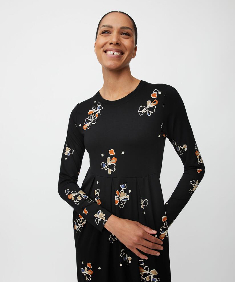 Tulpenkleid Aus Bedrucktem Jersey, Autumnal