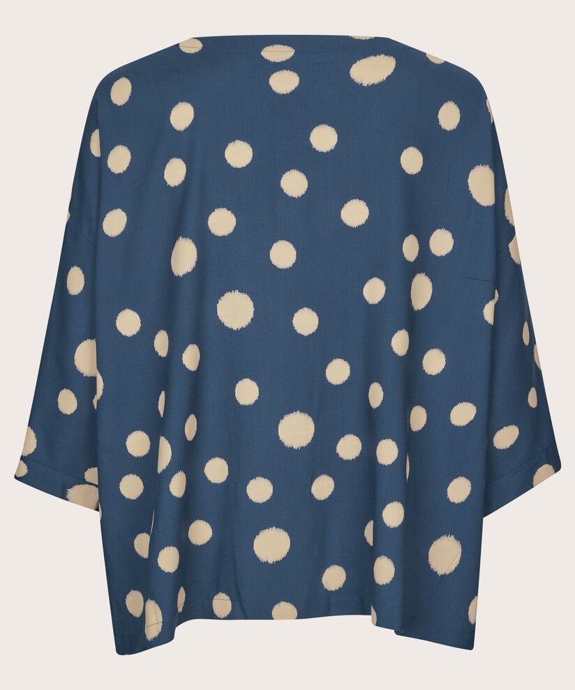 Viskosebluse Mit 3/4 Ärmeln, Moonlit Ocean