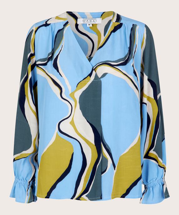 Viskosebluse mit V-Ausschnitt, Oasis