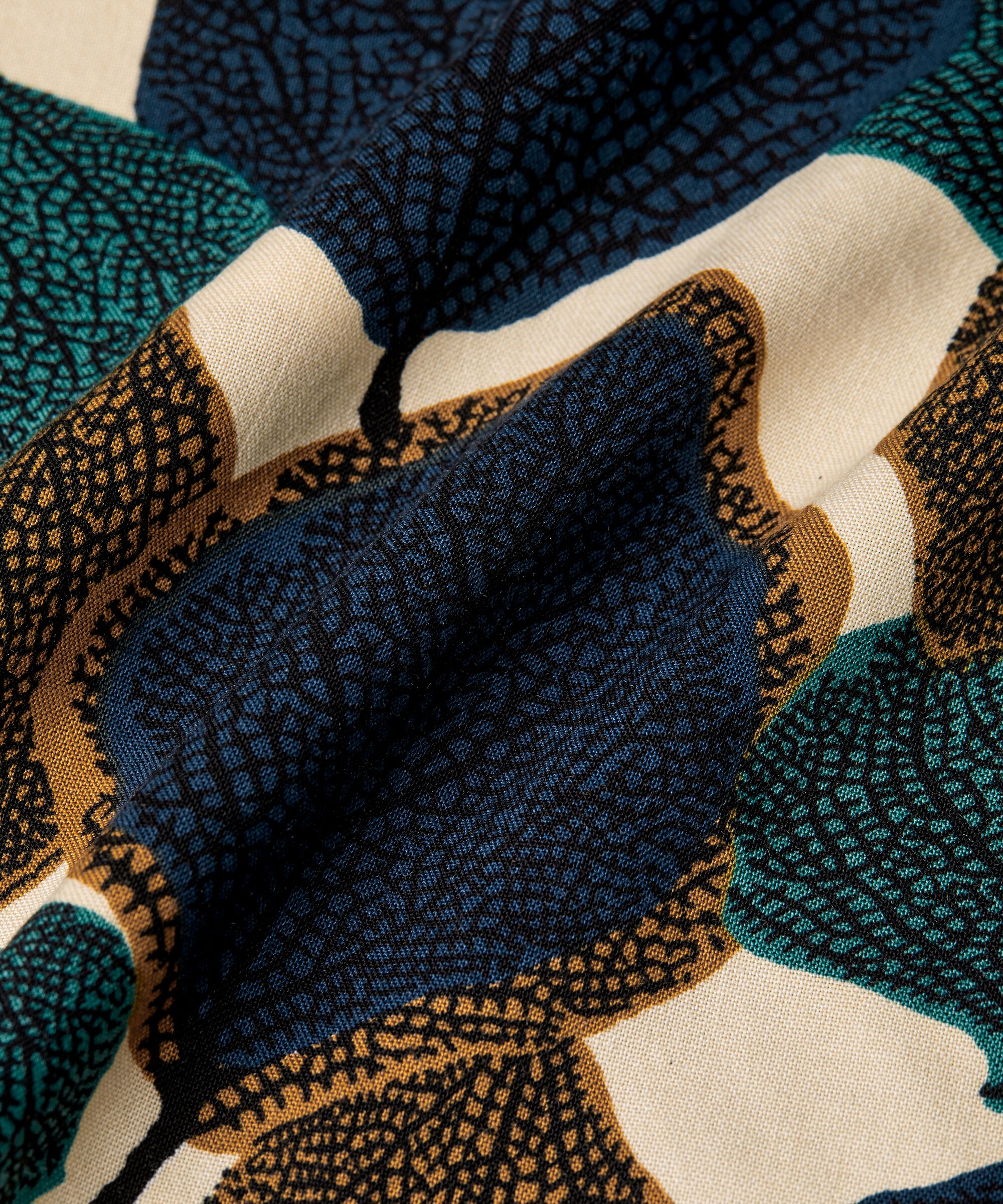 Bedruckte Viskosebluse Mit V-ausschnitt, Chipmunk