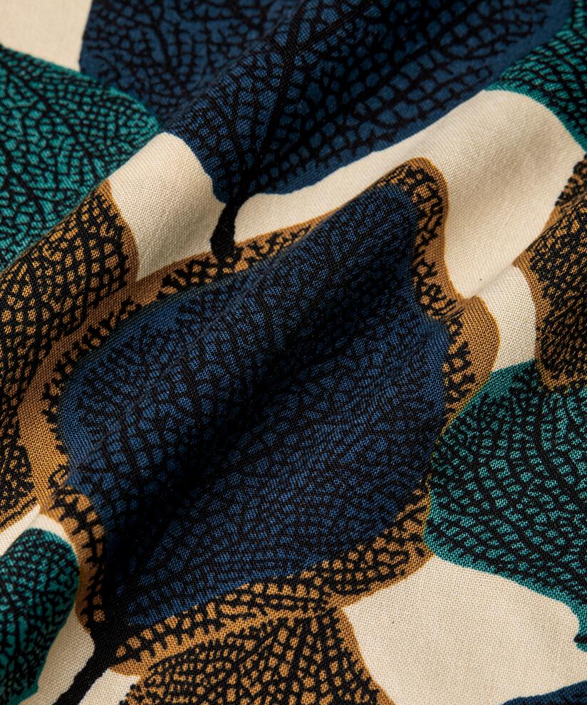 Bedruckte Viskosebluse Mit V-ausschnitt, Chipmunk