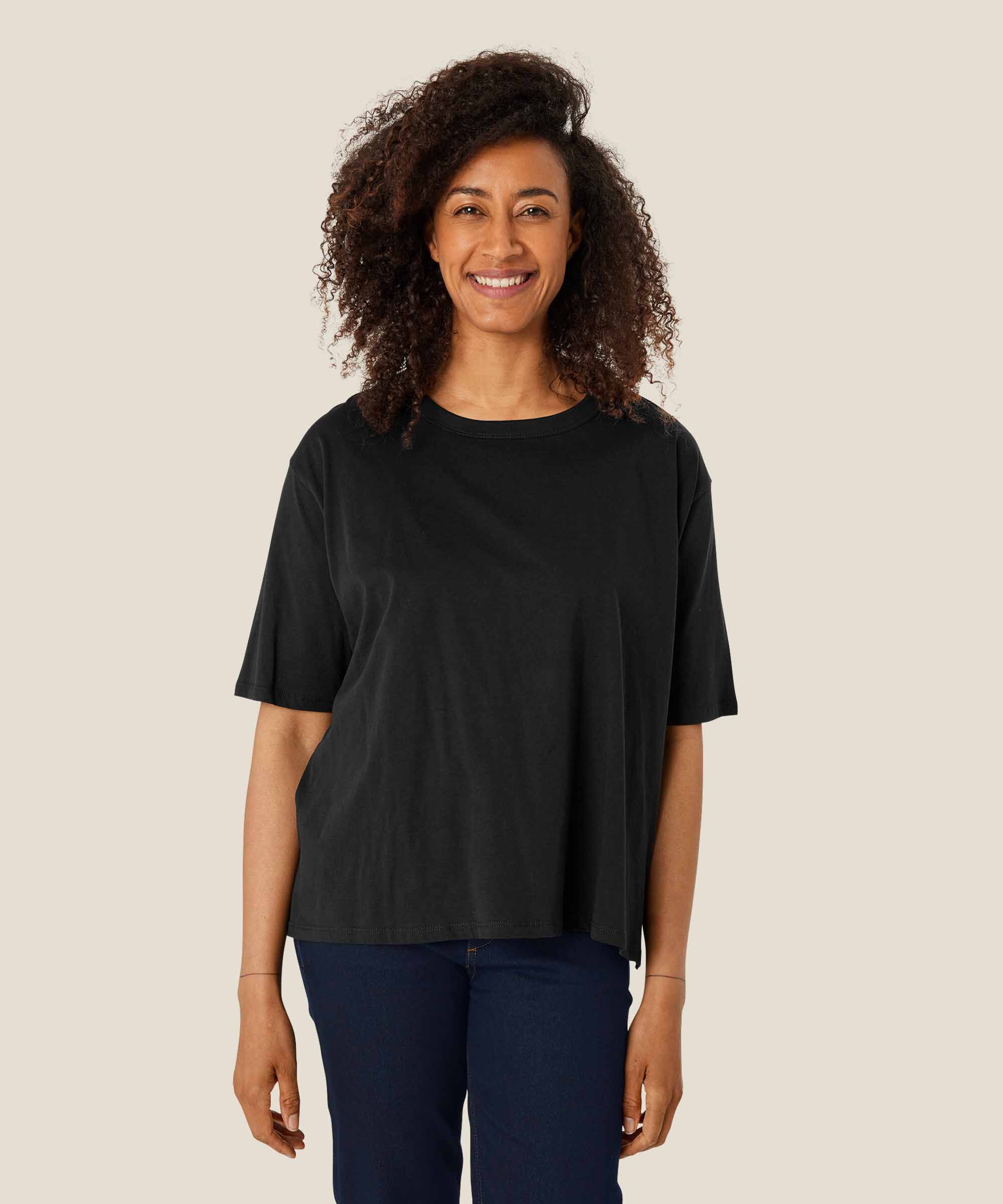 T-shirt Mit Rundhals, Black