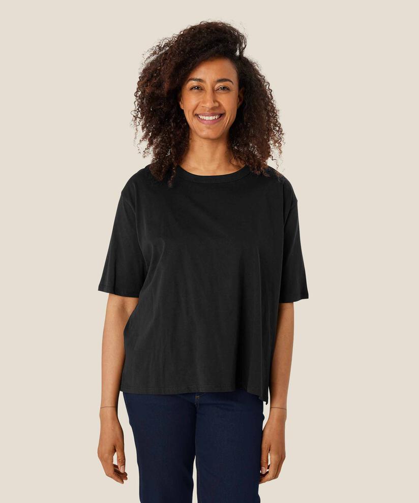 T-shirt Mit Rundhals, Black