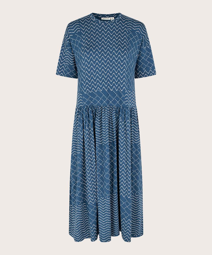 Bedrucktes Jerseykleid mit kurzen Ärmeln, Sargasso Sea