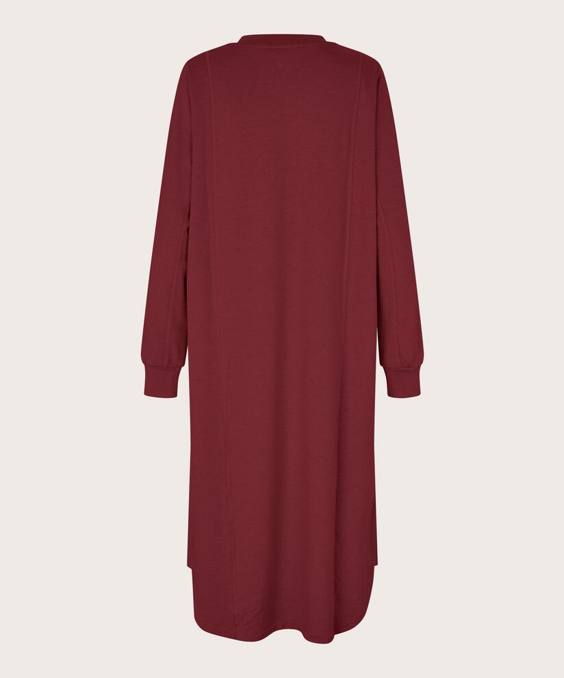 Jerseykleid mit Eingrifftaschen vorne, Tawny Port
