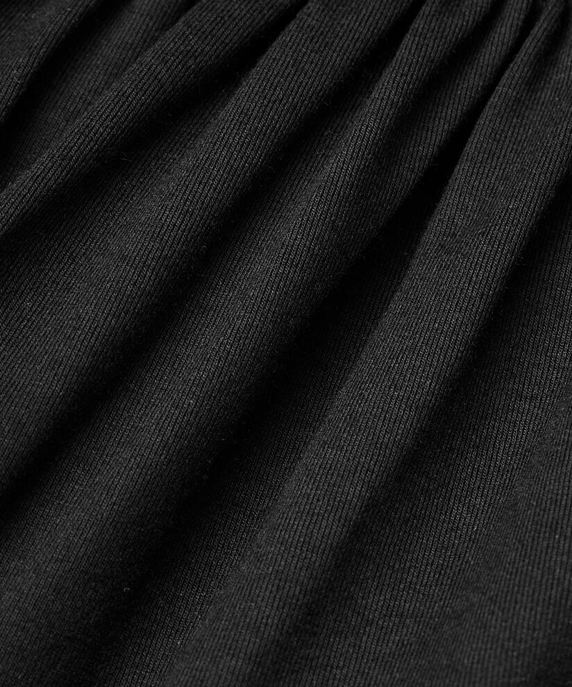 Jersey-Tunika mit zweiteiligem Rock, Black