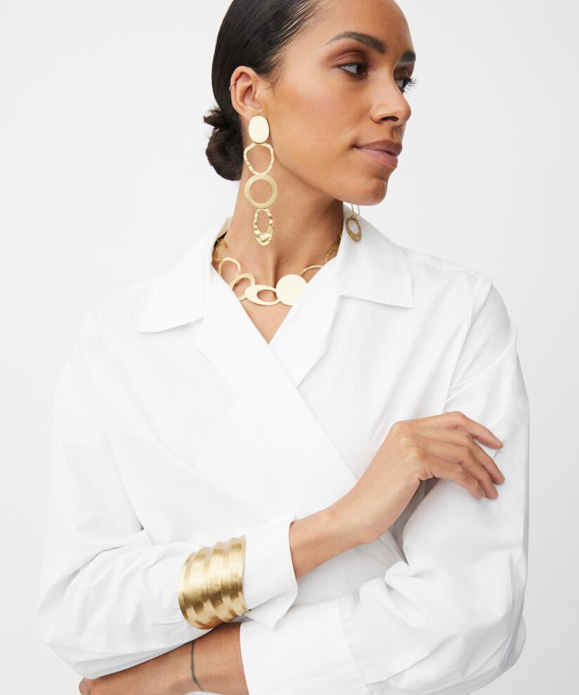 vergoldetes, asymmetrisches Armband, Gold