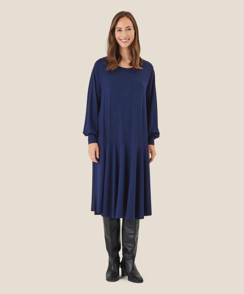 Jerseykleid mit Weite, Maritime Blue