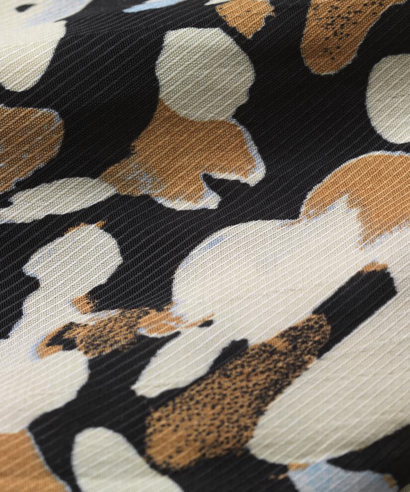 Gemustertes Hemdblusenkleid Aus Viskose, Chipmunk
