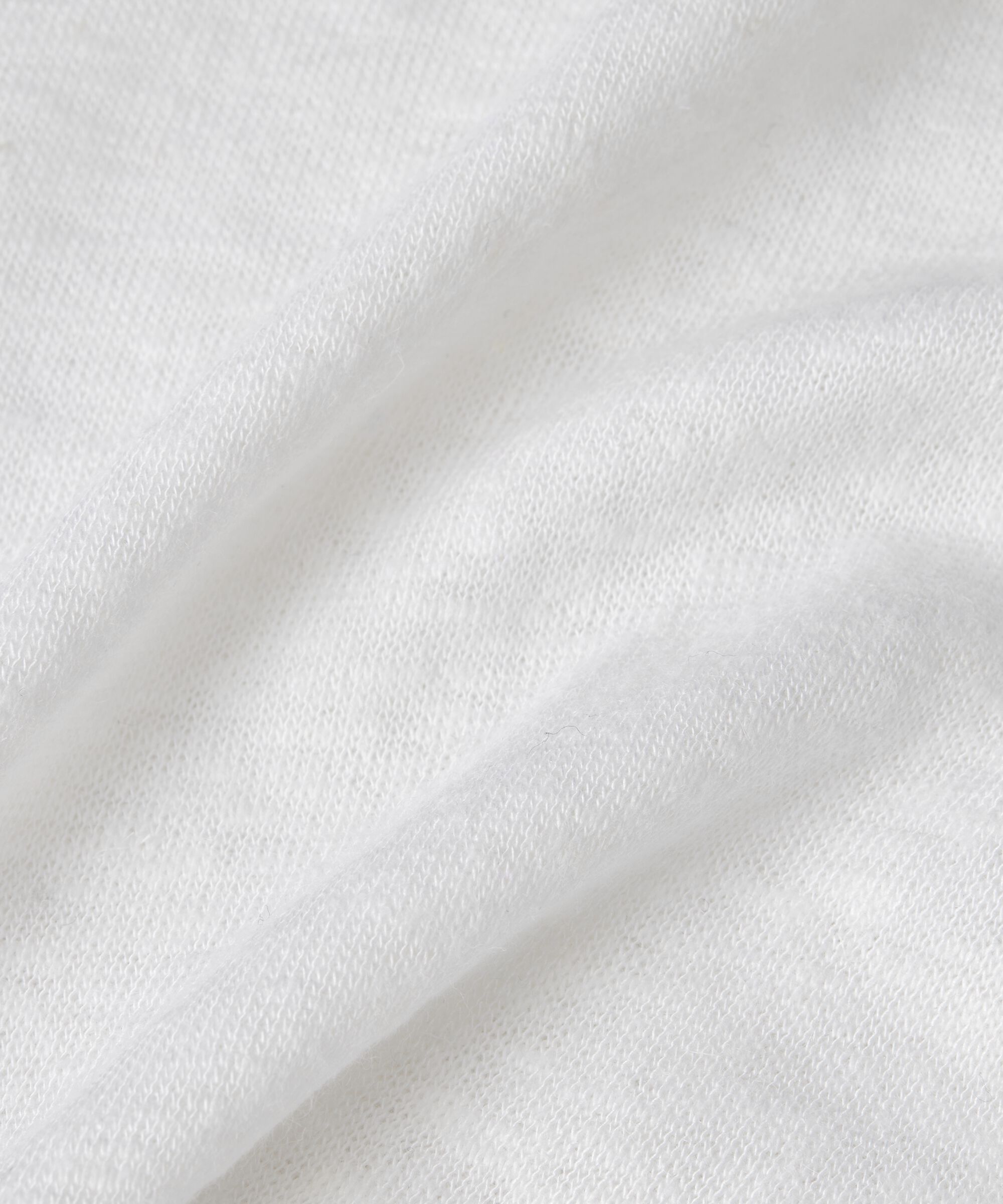 Top aus Leinenmischung mit Rundhalsausschnitt und 1/2 Ärmeln, White