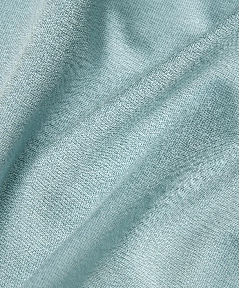 T-Shirt mit V-Ausschnitt und Drapierungen, Blue Haze