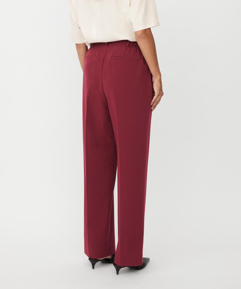 lange klassische Hose mit Bügelfalten, Tawny Port