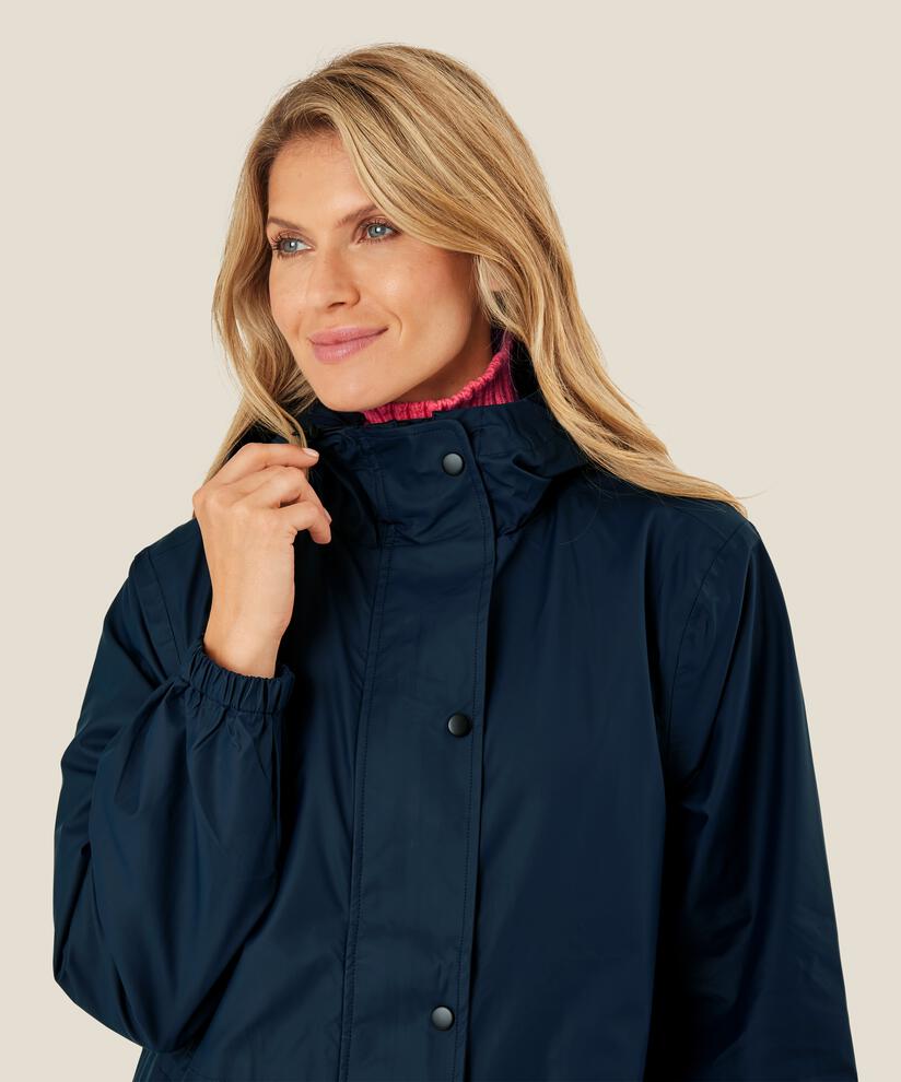 Regenmantel mit Kapuze, Navy