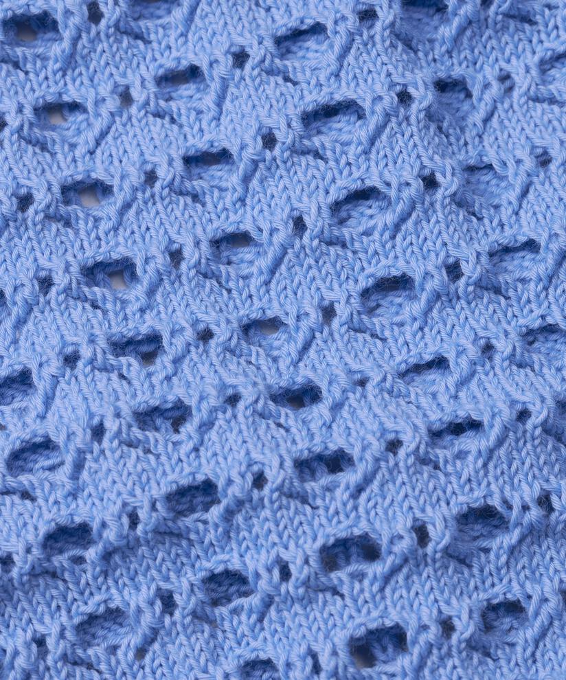 Lochmuster-Cardigan mit 3/4 Ärmeln, Della Blue