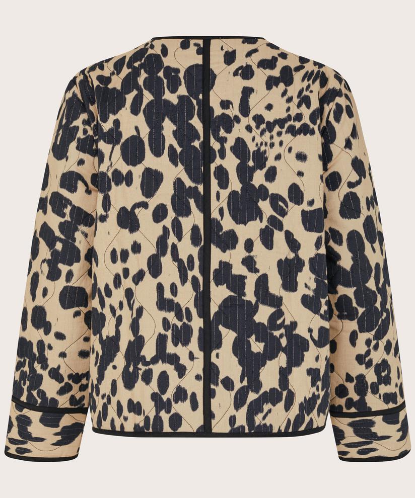 Steppjacke mit Leopardenmuster, Oxford Tan