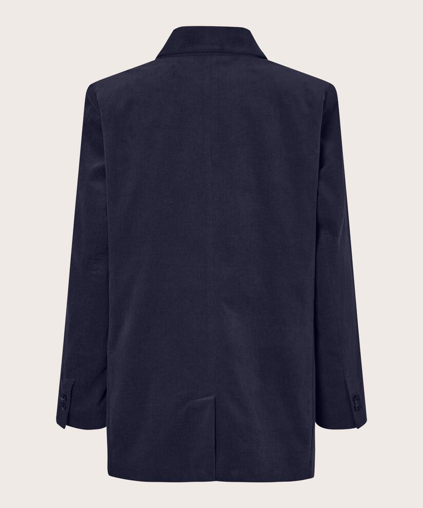 klassischer Blazer aus Babycord, Navy Blazer