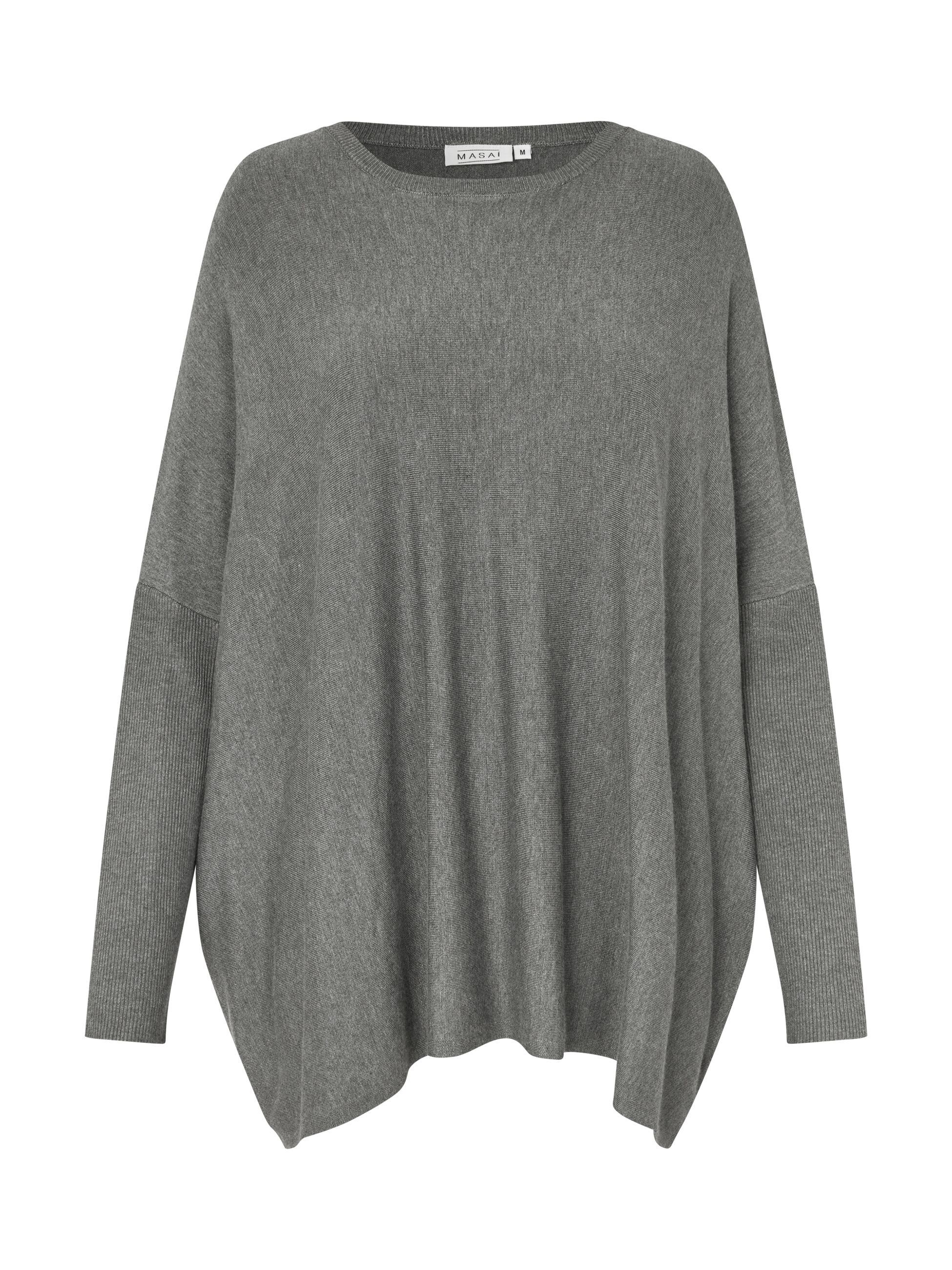Oversize-pullover Mit Schmalen &Auml;rmeln, M. Grey mel.