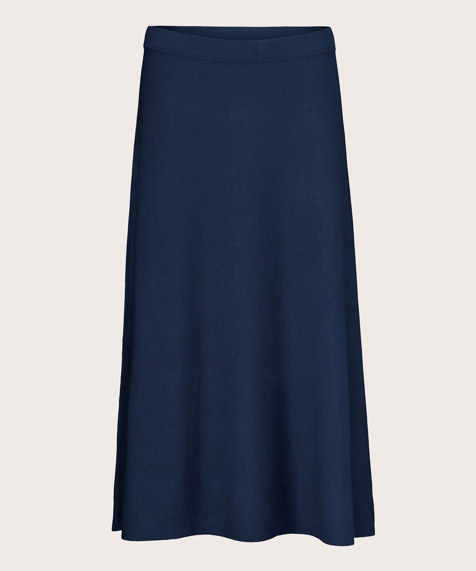 Strickrock mit elastischem Bund, Navy