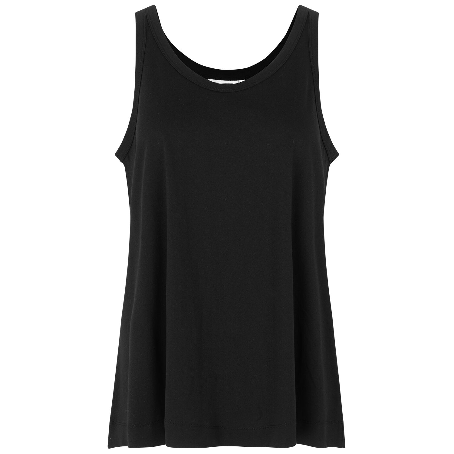 Tanktop aus Baumwolle mit Rundhalsausschnitt, Black