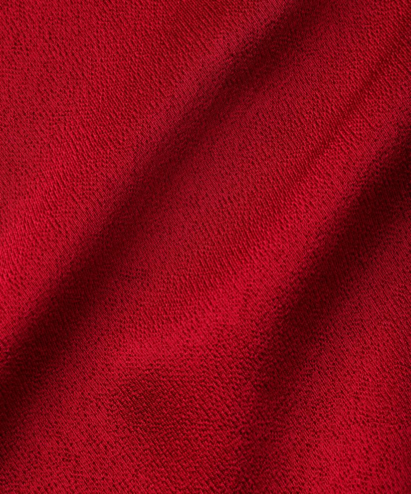 Tunika aus Viskosesatin mit tiefem V-Ausschnitt, Red Dahlia