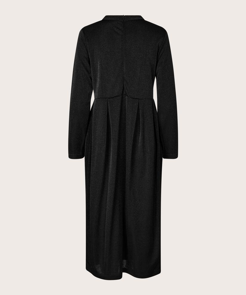 Glitzer-Jersey-Kleid mit Wickeleffekt, Black