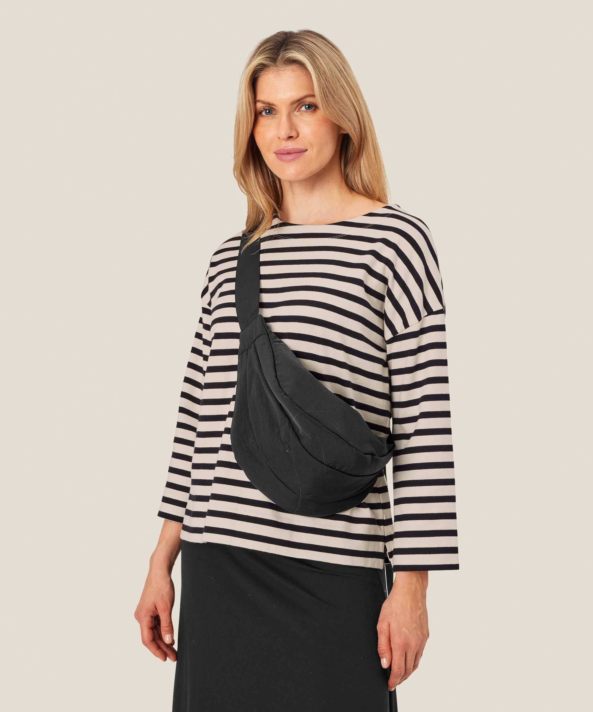 Umhängetasche mit Reißverschluss, Black