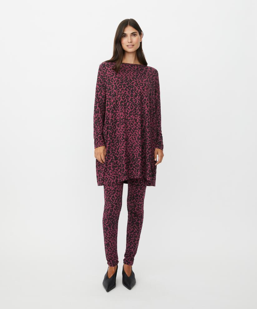 Jersey-Tunika mit Bindedetail am Hals, Tawny Port
