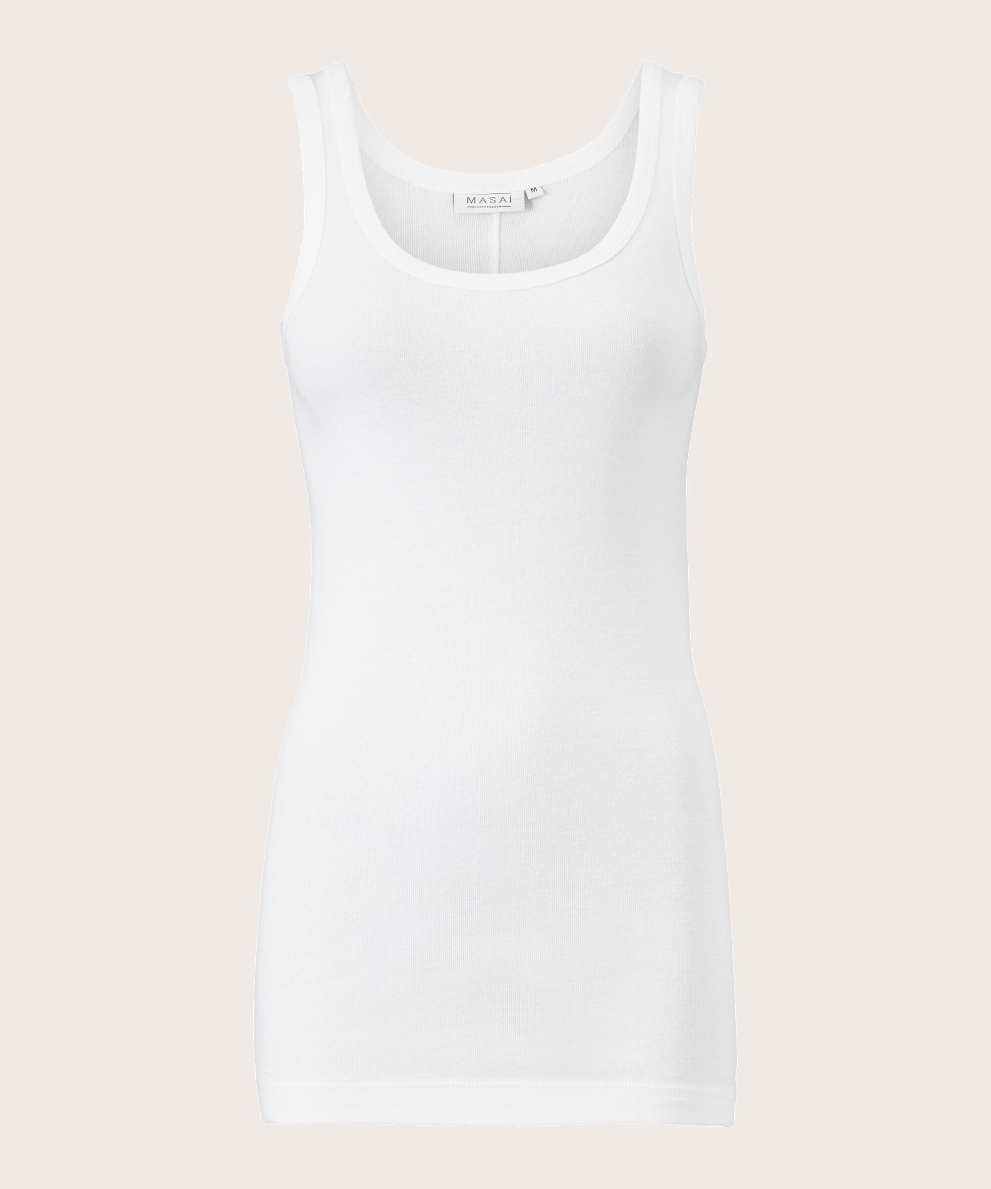 Eng anliegendes Tanktop aus Jersey, White