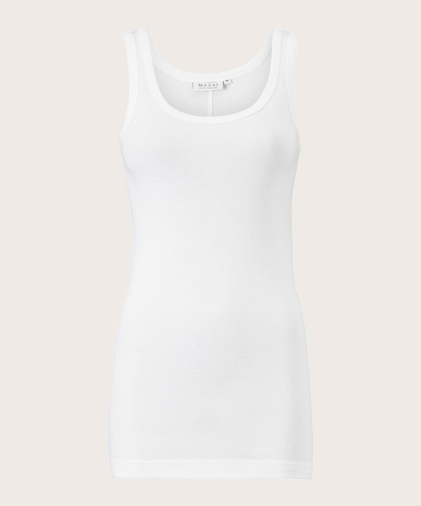 Eng anliegendes Tanktop aus Jersey, White