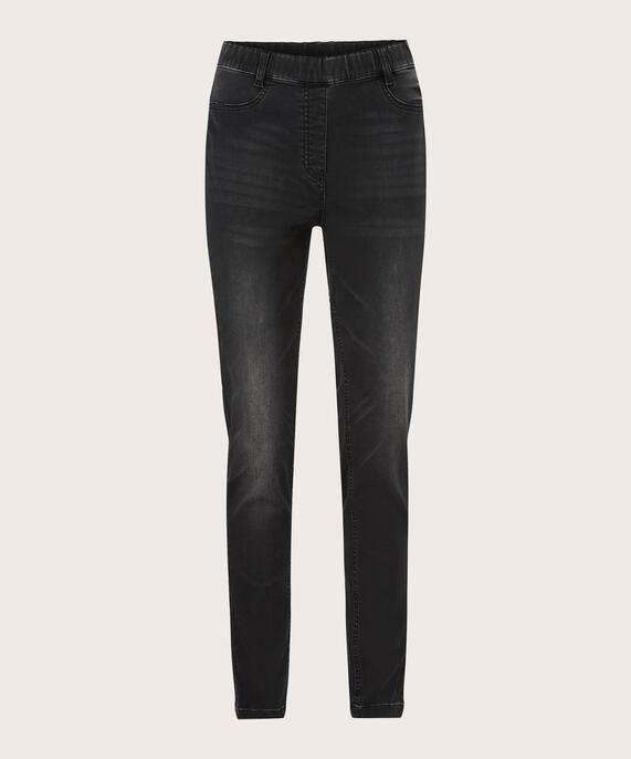 gewaschene Jeans mit Stretch, Black