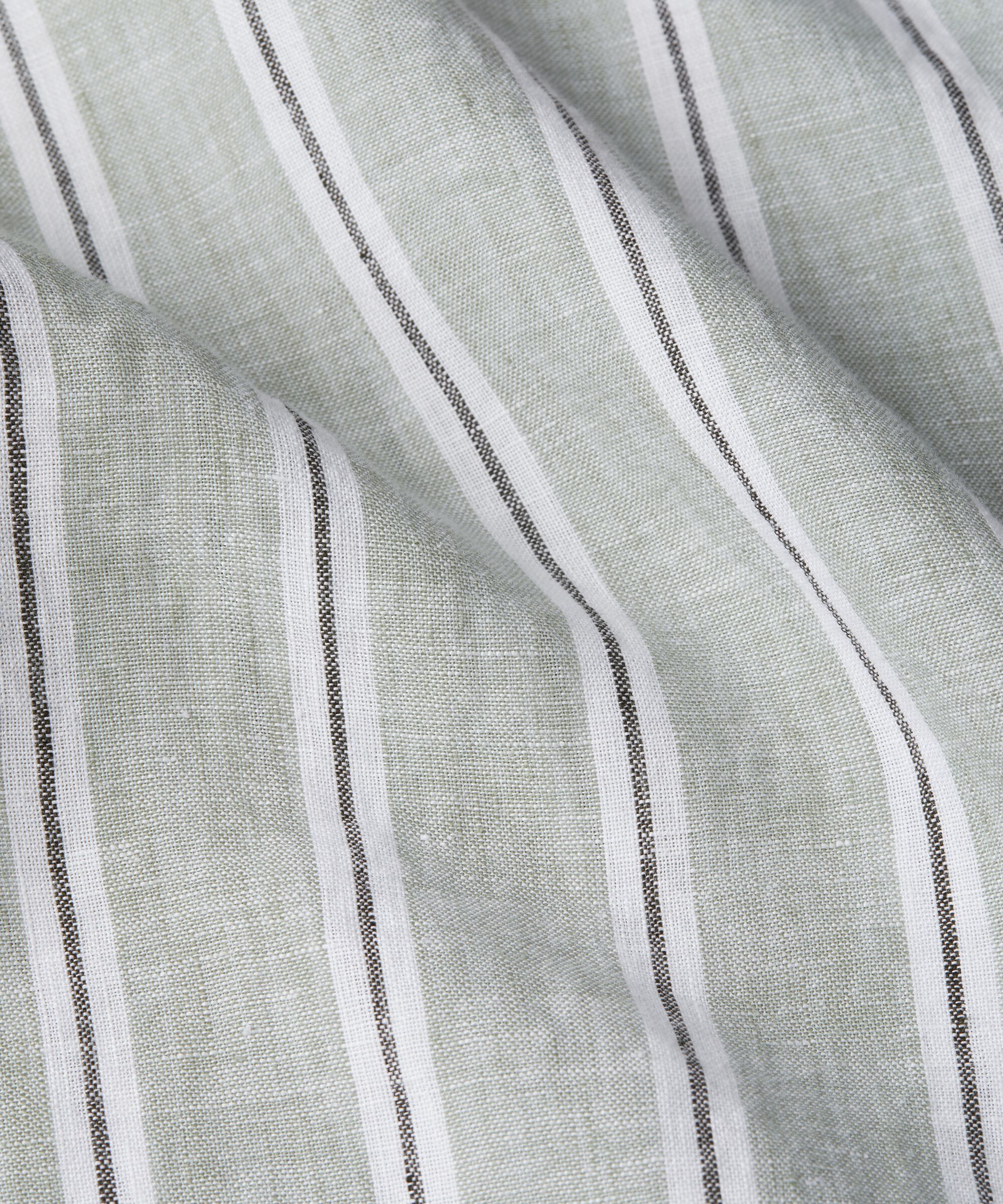 Gestreiftes Leinenhemd mit Seitenschlitz, Bog