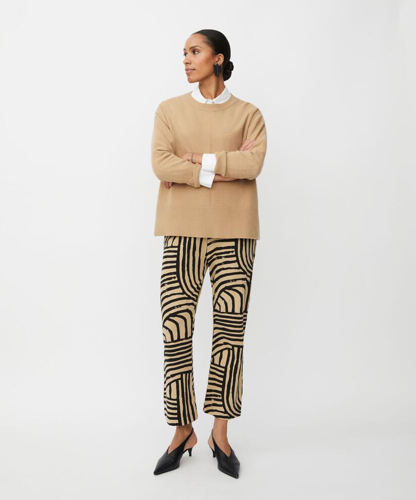 Bedruckte Hose In Schwerer Jersey-qualität, Travertine