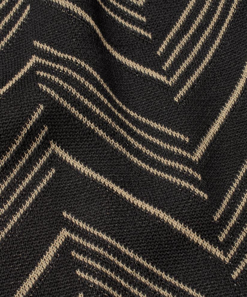 Feinstrickkleid mit Glitzerfaden und Seitenschlitz, Black