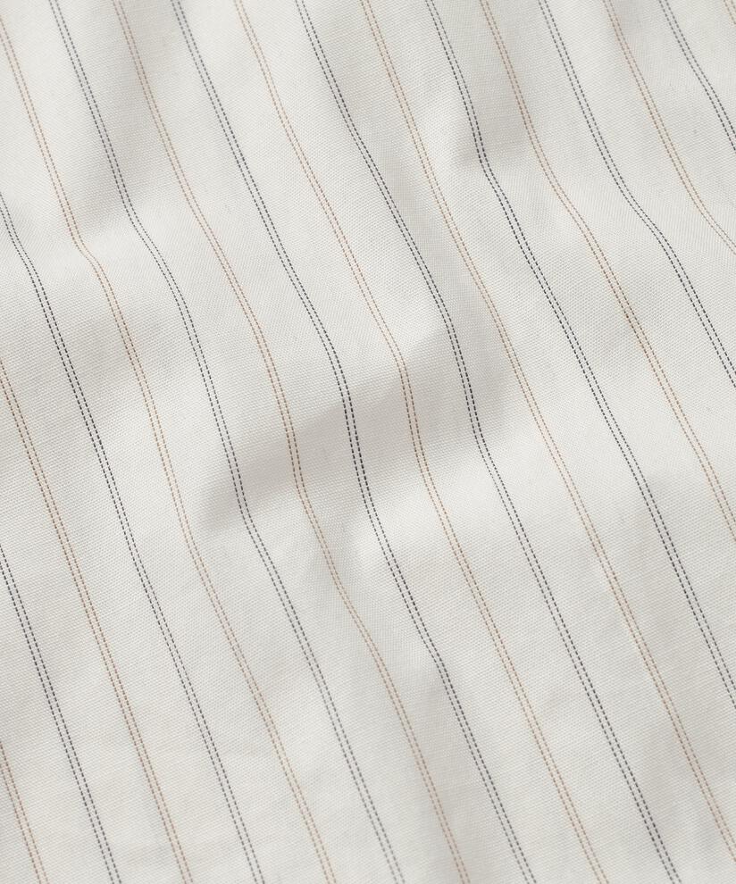 Nadelstreifen-Baumwollhemd mit längerem Rücken, Jet Stream
