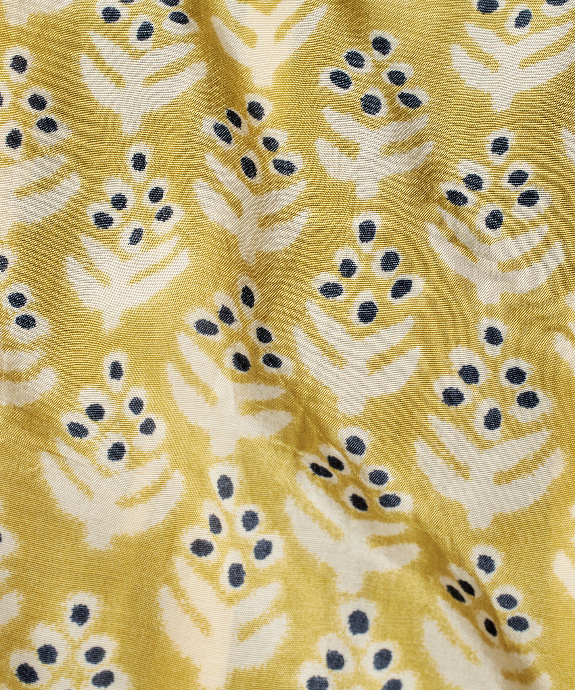 bedruckte Viskosebluse mit Schlitz am Hals, Burnish Gold