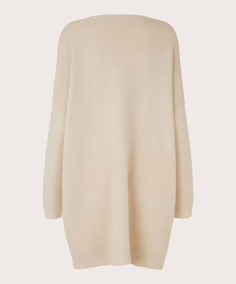 Rippstrickpullover mit langen Ärmeln, Whitecap