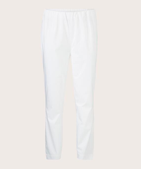 POPPY CROPPED HOSE, White